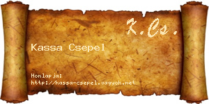 Kassa Csepel névjegykártya